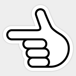 Finger Pointing Sign Sticker